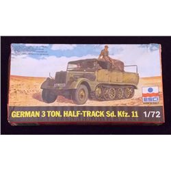 ESCI 1/72 Scale German 3 Ton Half-Track Sd. Kfz. 1 Unbuilt Model Kit in Original Packaging. Comes as