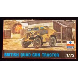 ESCI 1/72 Scale British Quad Gun Tractor Unbuilt Model Kit in Original Packaging. Comes as shown in 