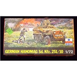 ESCI 1/72 Scale German Half-Track Hanomag Sd. Kfz. Unbuilt Model Kit in Original Packaging. Comes as