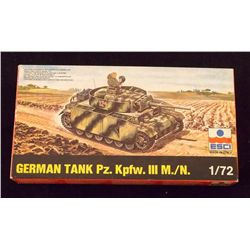 ESCI 1/72 Scale German Tank PanzerKampfwagen III M Unbuilt Model Kit in Original Packaging. Comes as