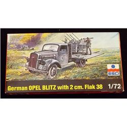 ESCI 1/72 Scale German Truck Opel Blitz with 2cm. Unbuilt Model Kit in Original Packaging. Comes as 