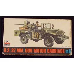 ESCI 1/72 Scale U.S. M6 37 mm Gun Motor Carraige M Unbuilt Model Kit in Original Packaging. Comes as