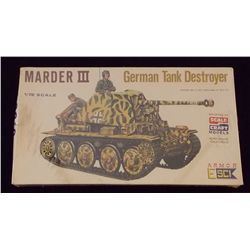 Armor / ESCI 1/72 Scale Marder III German Tank Des Unbuilt Model Kit in Original Packaging. Comes as