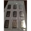 Image 1 : 9 ONE OZ .999 PURE SILVER JOHNSON MATTHEY BARS