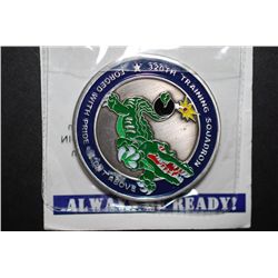 United States Air Force 320th Training Squadron Military Challenge Coin; Forged With Pride A Cut Abo