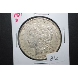 1921-D US Silver Morgan $1; EST. $35-45