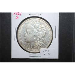 1921-S US Silver Morgan $1; EST. $35-45