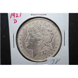 1921-D US Silver Morgan $1; EST. $35-45