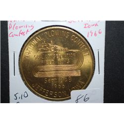 1966 Jefferson IA National Plowing Contest Soil Conservation Field Days Collectible Token; Mahanay M