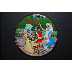1996 Grolier Collectibles Alice In Wonderland "Christmas In Wonderland" Collectible Porcelain Disk C
