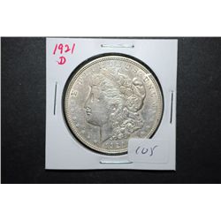 1921-D US Silver Morgan $1; EST. $35-45