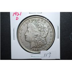 1921-D US Silver Morgan $1; EST. $35-45