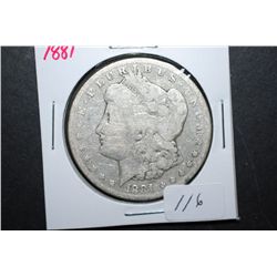 1881 US Silver Morgan $1; EST. $35-45