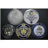Image 2 : US Military Challenge Coin; Various Dates, Bases, People, Etc.; Lot of 5; EST. $20-40