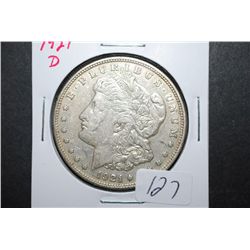 1921-D US Silver Morgan $1; EST. $35-45
