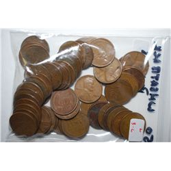 US Lincoln Wheat Back Penny; Various Dates & Conditions; Lot of 50; EST. $3-6
