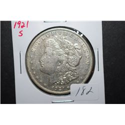 1921-S US Silver Morgan $1; EST. $35-45