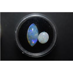 Diamond-Shaped & Round Opal-Like Gemstones; Lot of 2; EST. $10-20