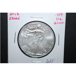 2012 US Silver American Eagle $1; 1 Oz. Fine Silver; EST. $40-60