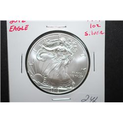 2012 US Silver American Eagle $1; 1 Oz. Fine Silver; EST. $40-60