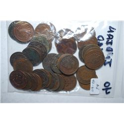 US Indian Head One Cent; Various Dates & Conditions; Lot of 40; EST. $40-60