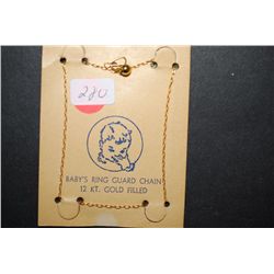 Baby's Ring Guard Chain 12 KT Gold Filled; EST. $10-20