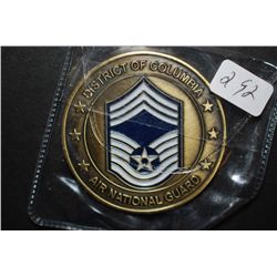 District Of Columbia Air National Guard Military Challenge Coin; Integrity First Service Before Self