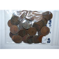US Indian Head One Cent; Various Dates & Conditions; Lot of 50; EST. $50-75