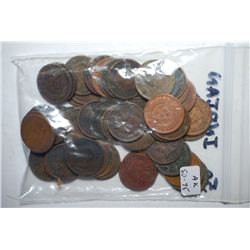 US Indian Head One Cent; Various Dates & Conditions; Lot of 50; EST. $50-75