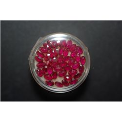 Diamond-Shaped Red Gemstones; Approximately 50 Stones; EST. $10-20