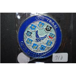 1947-2007 United States Air Force 60th Anniversary Military Coin; One Team One Mission; EST. $5-10