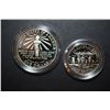 Image 2 : 1986-S US Liberty Commemorative Two-Coin Proof Set In Velvet Box; Ellis Island $1 & Nation Of Immigr