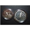 Image 2 : 1986-S US Liberty Commemorative Two-Coin Proof Set In Velvet Box; Ellis Island $1 & Nation Of Immigr