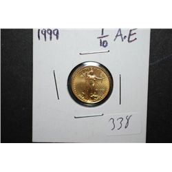 1999 US St. Gaudens $5 Gold Coin; 1/10 Oz. Fine Gold; EST. $200-250