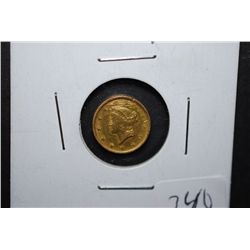 1851 US Liberty $1 Gold Coin; F12; EST. $150-200