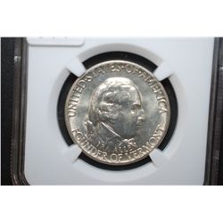 1927 US Founder Of Vermont Commemorative Half Dollar; NGC Graded MS62; EST. $275-325