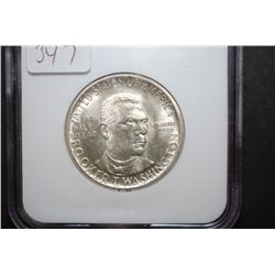 1946-S US Booker T Washington Commemorative Half Dollar; NGC Graded MS63; EST. $30-50