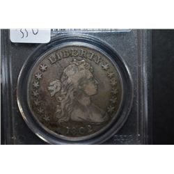1802/1 US Draped Bust $1; PCGS Graded VF30 Wide Date; EST. $2775-3000