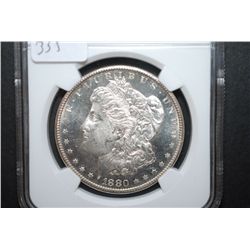 1880-O US Silver Morgan $1; NGC Graded MS65; EST. $100-150