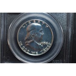 1958 US Ben Franklin Half Dollar; PCGS Graded PR65; EST. $50-75