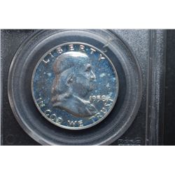 1958 US Ben Franklin Half Dollar; PCGS Graded PR65; EST. $50-75