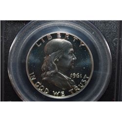 1961 US Ben Franklin Half Dollar; PCGS Graded PR67CAM; EST. $75-100