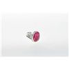 Image 1 : Genuine Oval Ruby in Silver ring