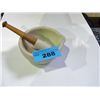 Image 1 : Off white with wood handle pestle and mortar set