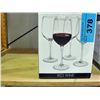 Image 1 : One box of 4 new red wine glasses