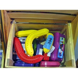 One bin of assorted new sandwhich and banana