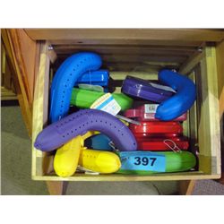 One bin of assorted new sandwhich and banana