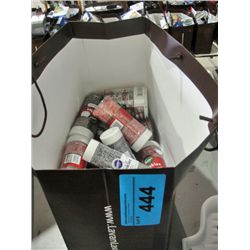 Brown store basket filled with assorted christmas