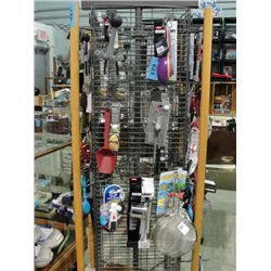 One display section of assorted new kitchen tools