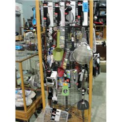 One display section of assorted new kitchen tools